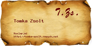 Tomka Zsolt névjegykártya
